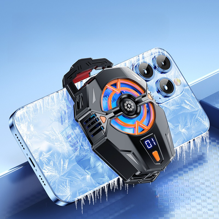 New J20 Backclip Digital Display Temperature Mobile Cooler Smart Handheld Fast Cooling Fan Phone Game Radiator