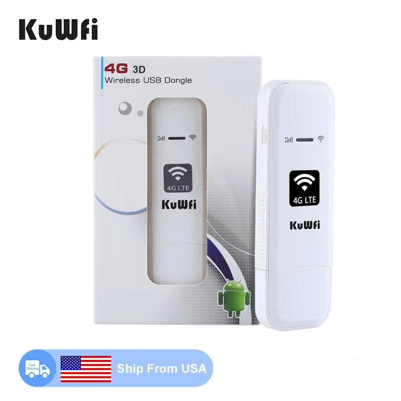 Oversea Stock KuWFi 150Mbps plug and play pocket 4g modem router usb type A mini usb dongle 4g router use in usa