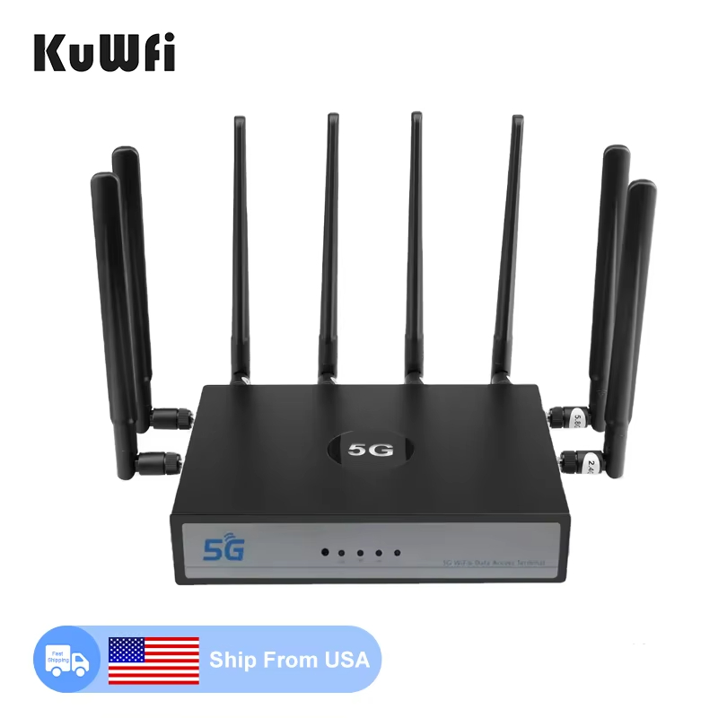 Oversesa Stock KuWFi dual band AX1800 indoor wifi6 high speed enterprise 5g cpe router with gigabit port