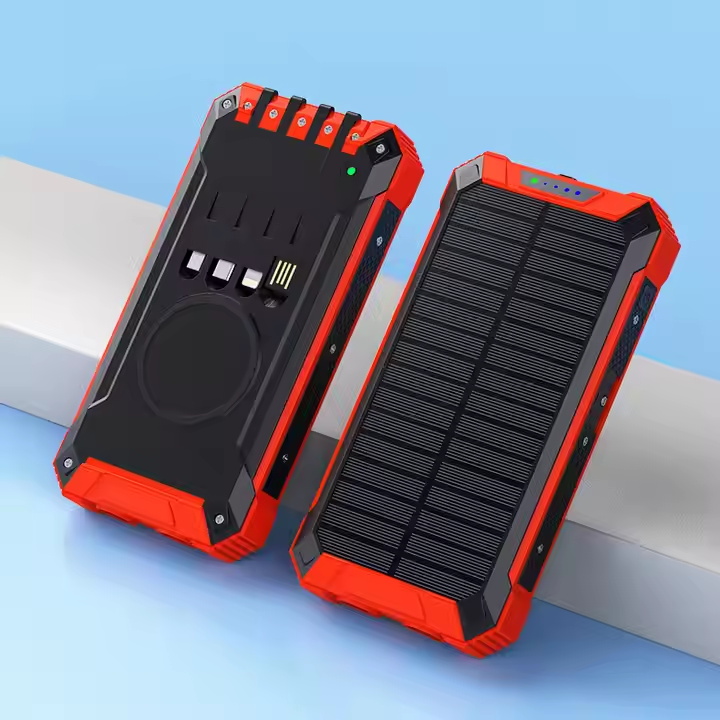2023 Promotion Charger 20000Mah Type C Port Solar And Universal Portable Power Bank