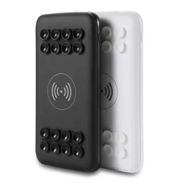 Caferria new portable 10000mah cell phone fast charging suction cup wireless power banks