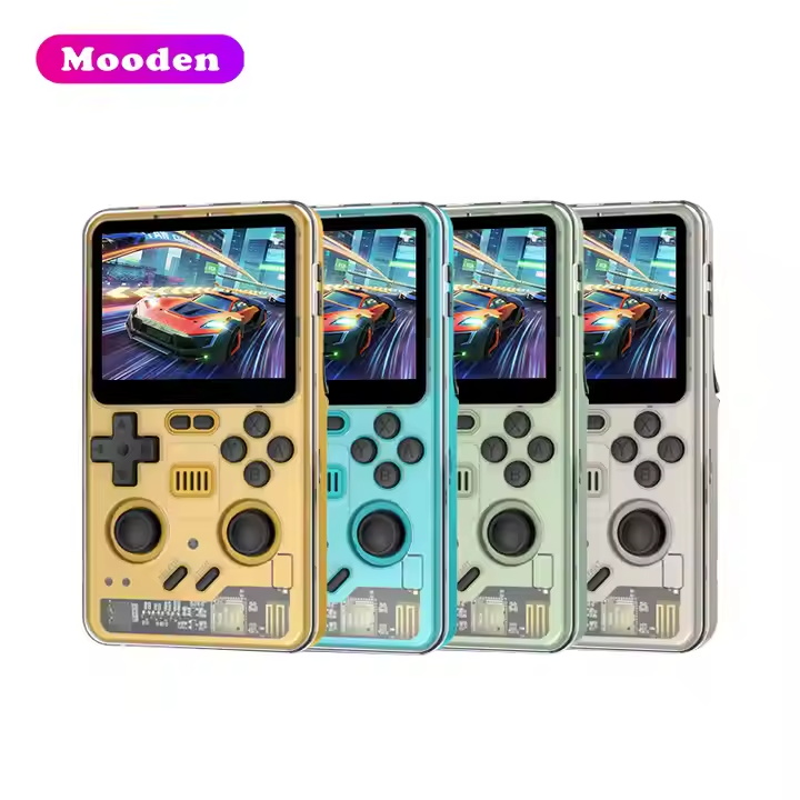L POWKIDDY RGB20 PRO 3.2 Inch IPS Screen Retro Punk Style Handheld Gaming Console Classic Game Player Children's Gift