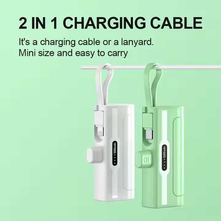 Custom High quality mini Universal Slim Keychain Fast Charge portable power bank 5000mAh