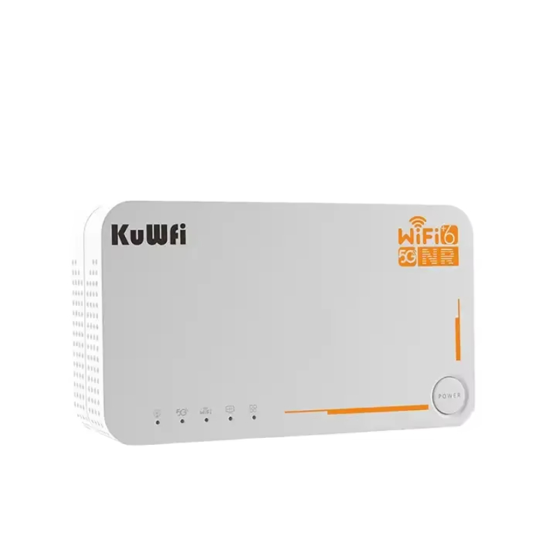 KuWFi C160 WiFi 6 CPE Router Dual Band 3000Mbps WIFI Router 4000mAh Wifi Roteador 128 Users All Sim Support Router 5G Portable