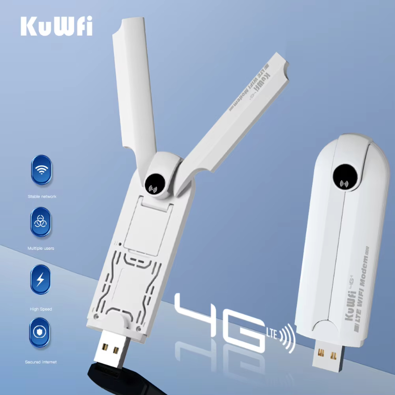 Rapid delivery KuWFi 4g router mini 150Mbps high speed play and plug pocket 4G WiFi Modem Dongle Router for car use