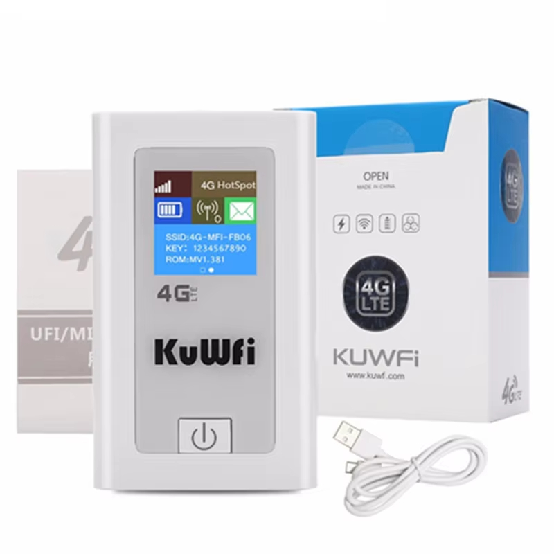 Pocket KuWFi mobile 4g wifi router 150Mbps CAT4 wireless router mini mobile 4g lte hotspot router with 6000mah battery