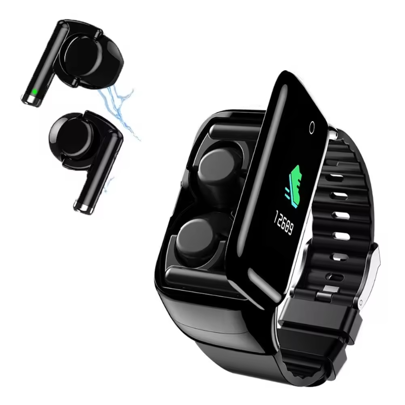 Custom 2 in 1 Wireless Smart Watch with Earbuds Headset Smart Bracelet TWS Earphones Smartwatch Earbuds
