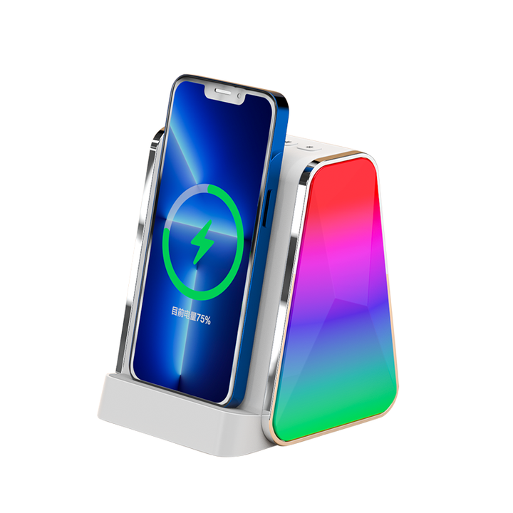 2024 Private Model Multifunctional HIFI BT 5.3 Speaker 15W Wireless Fast Charge with LED Lights