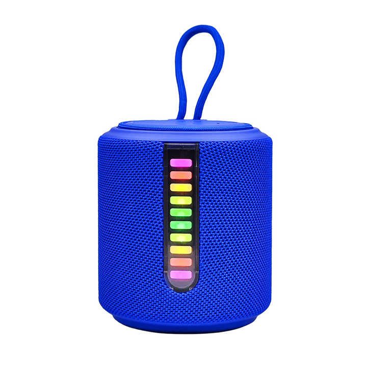 2024 C-output Portable Outdoor BT Loudspeaker Fabric Cover Colorful RGB Lights Wireless Speaker with FM TF Card
