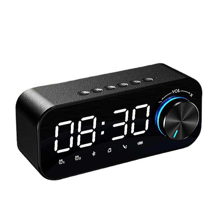 Multifunction Desk Alarm Clock Digital Led Display Wireless Bt Music Player Alarm Clock Speaker