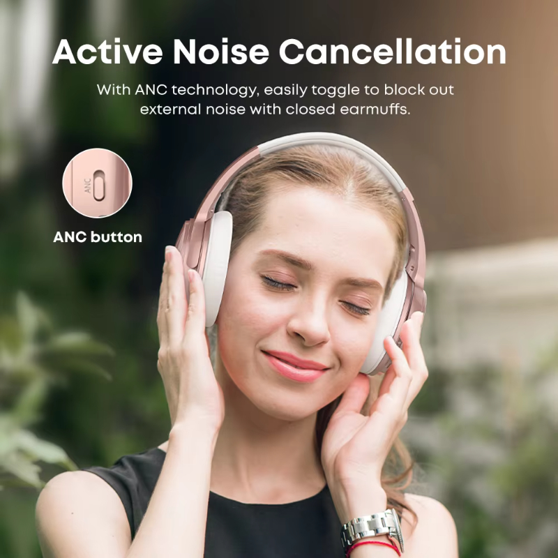 Best prirce high quality adjustable sizes wireless bluetooth v5.0 active noise cancellation flexible headset headphones