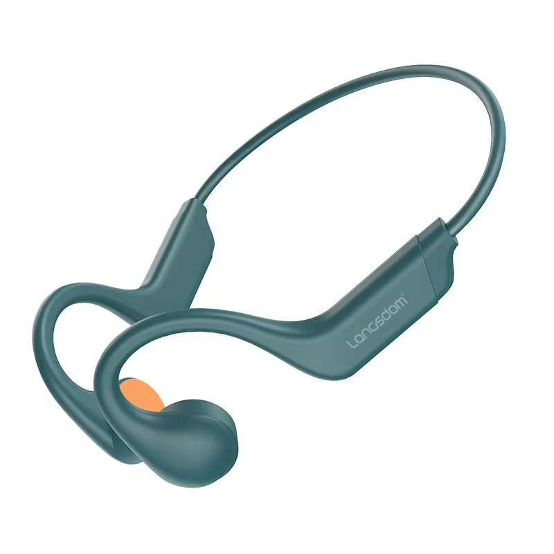 All phones wireless connect light weight design neckband earphone open ear sweat resistant bone conduction headphone with mic