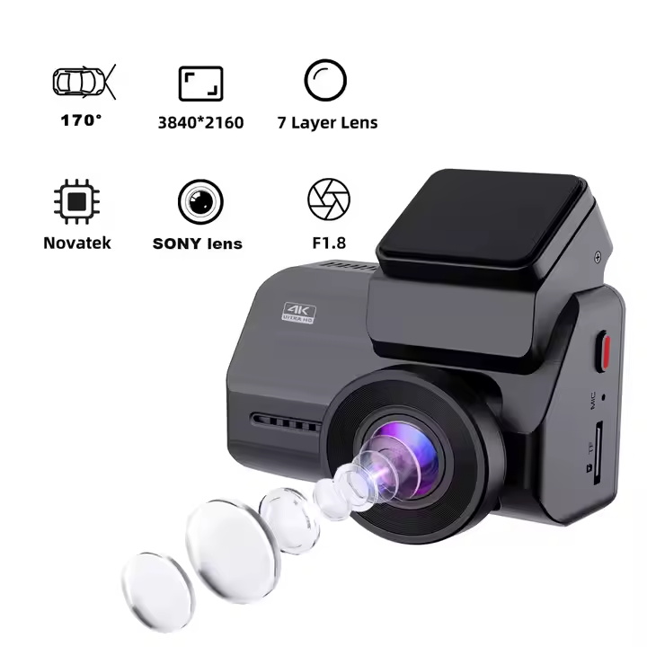 Hot selling 2 inch mini 2 lens car dash camera dashcam 4k+2k wifi GPS dash cam doble camara front and rear dual lens dash cam
