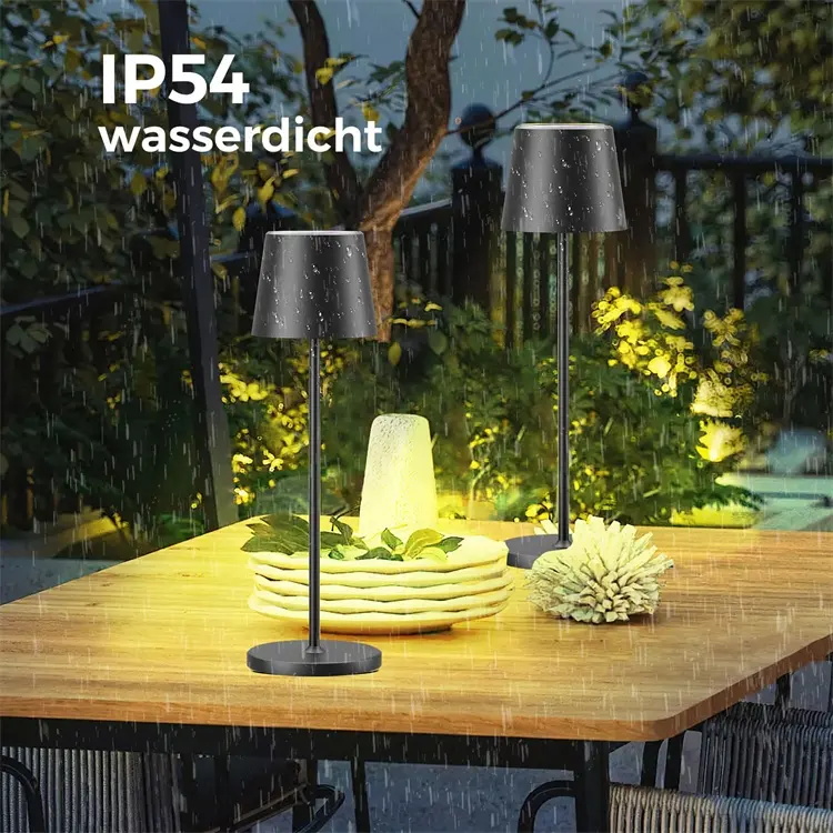 JYM Touch Stepless Dimming Rechargeable Modern Decorative Table Lamp Shape Warm White Table Lamp with 7 Colors RGB Mode