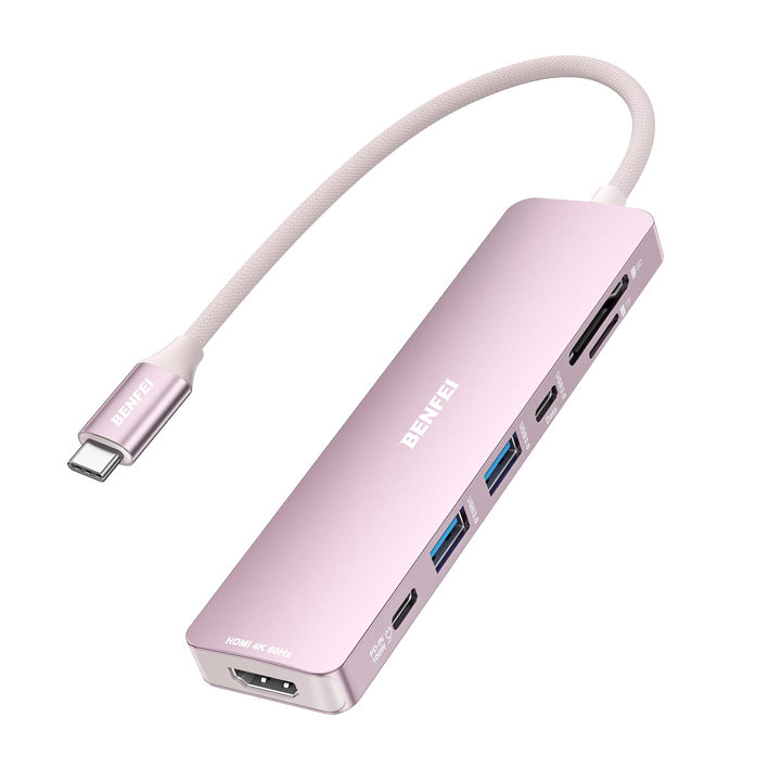 6-IN-1 USB-A/USB-C MULTI-PORT HUB 4K 60Hz HDMI PD 100W 1000Mbps Ethernet USB3.0x2 USB Cx1 for Data