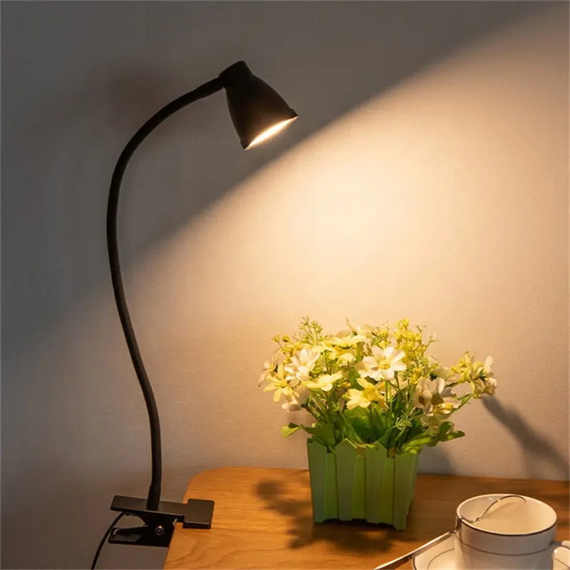 5W Flexible Arm Small USB desk lamp Clip-on 3 Modes 10 Brightness Levels Modern Reading Led Desk Lamp