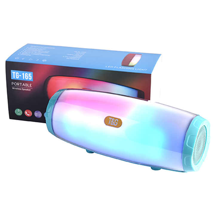 Tg165 Portable Speaker Wireless Column Boombox Bass Outdoor Hifi Tf Radio Fm Aux Usb Speaker With Led Light Speaker