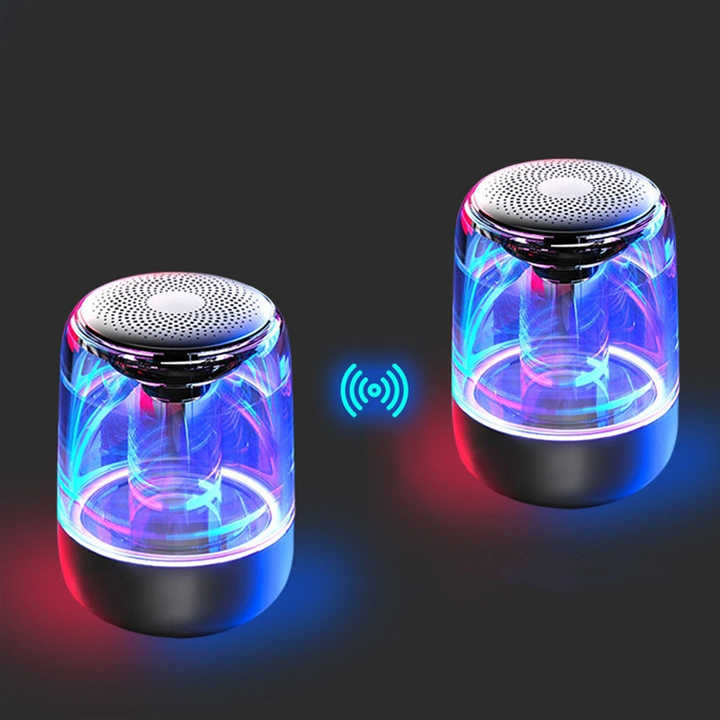 LED Colorful Light TF Card Playback 6D Surround Portable Wireless Speakers