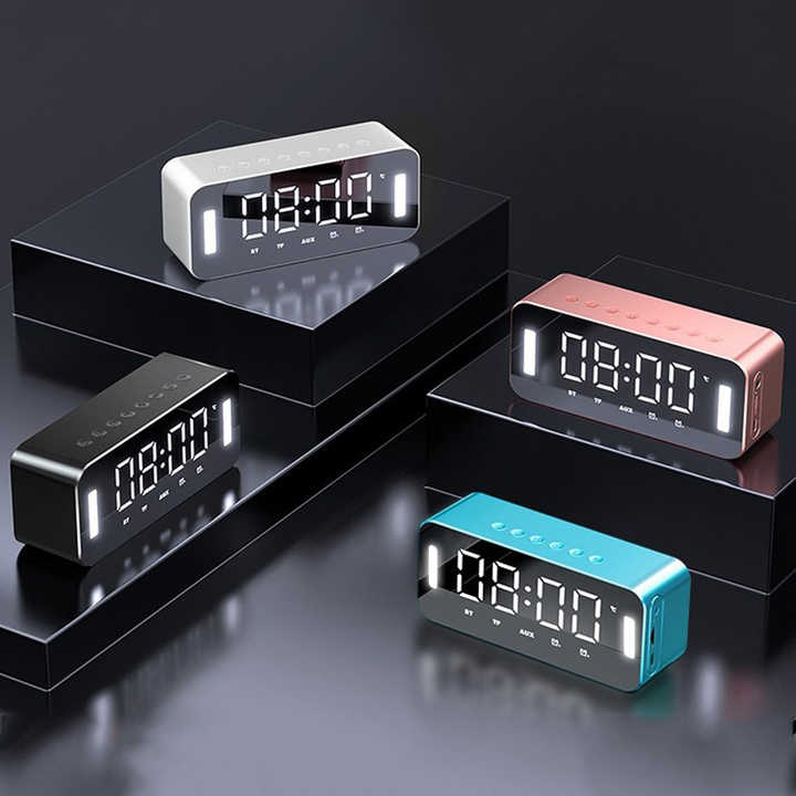 LED Digital Alarm Clock Custom Table Clocks FM Radio TF Card Speakers Digital Alarm Clock