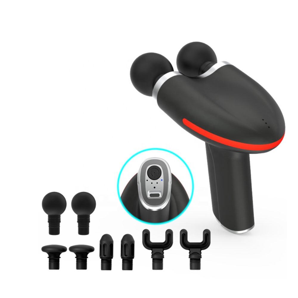 Mini Double Massage Heads Light Weight Deep Tissue Massage Gun Percussion Muscle Soreness Pain Relief Massage Gun