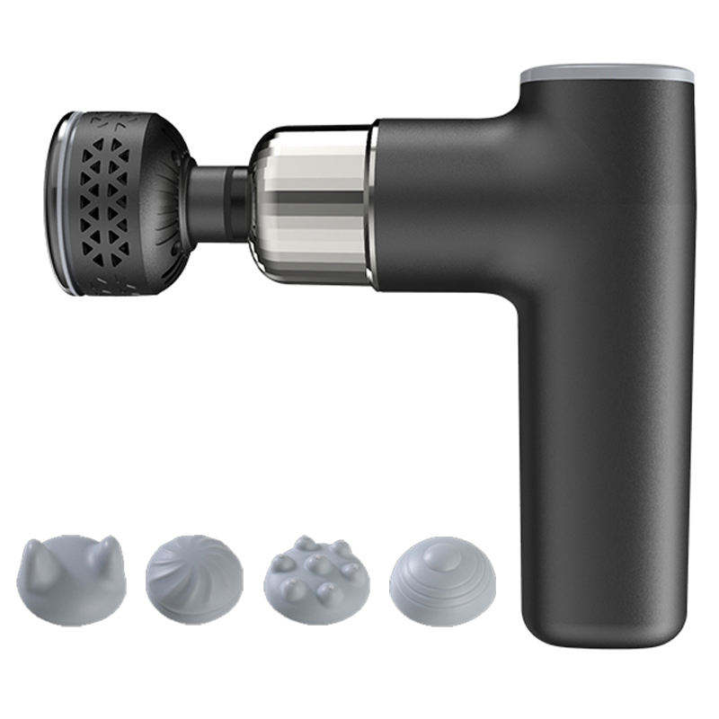 Mini Portable Heated Fascial Gun Deep Tissue Pressure Relief Gym Body Hot And Cold Massage Gun With 4 Attachment Heads