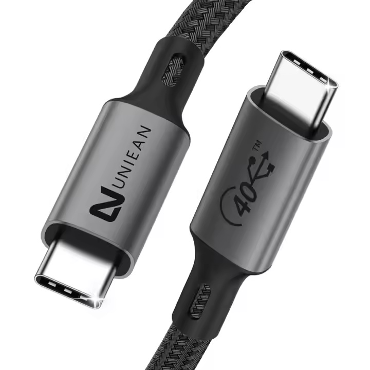 Nylon Braided Aluminum Alloy Twisted Pair Copper PD 100W Type C Cable Fast Charging USB 4.0 Cable for Macbook Pro iMac