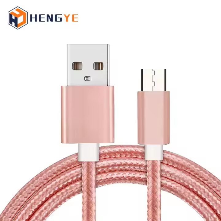 High Quality Micro USB Nylon Braid Aluminum Alloy 1M 2M 3M Type C Fast Charging Data Cable USB Cable