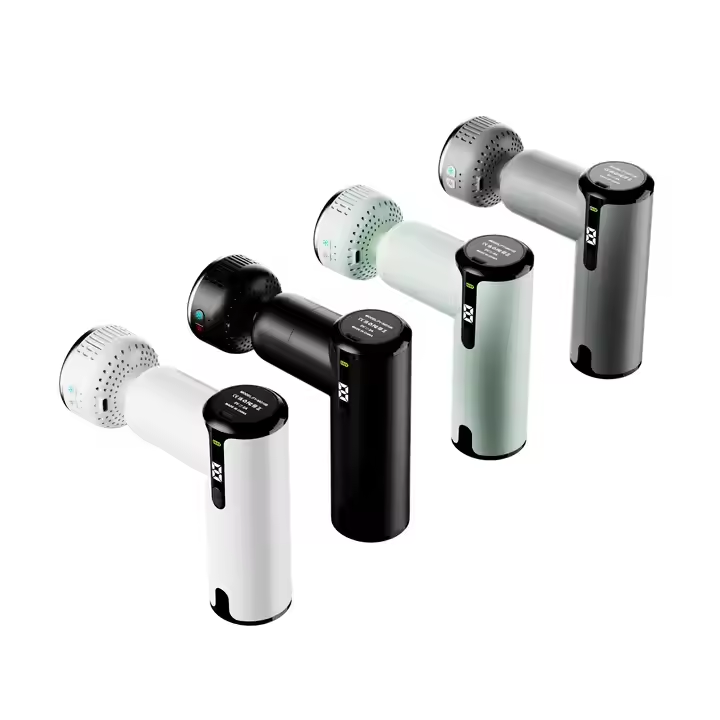 Phenitech Gun Massage Hot & Cold Rechargeable Long Battery Deep Tissues Muscle Relaxation With 10 Speed Levels 5 Replaced heads
