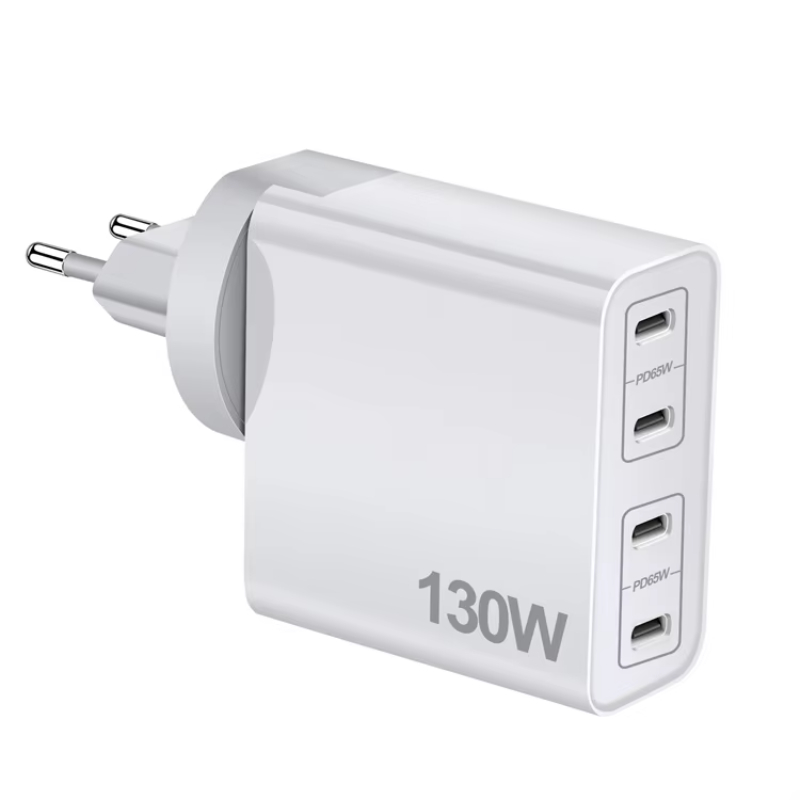 130W 4 Port PD 3.0 USB Type C Adapter Fast Charging Double 65W Wall Charger For iPad iPhone 12_13_14 Samsung Mackbook PC Laptop