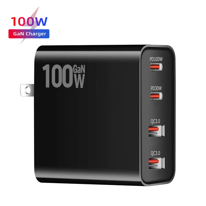100W PD3.0 QC 4.0 PPS Fast USB Wall Charger GaN Type-C Quick Charging USB C Phone Adapter For MacBook Pro_Air iPad iPhone Galaxy