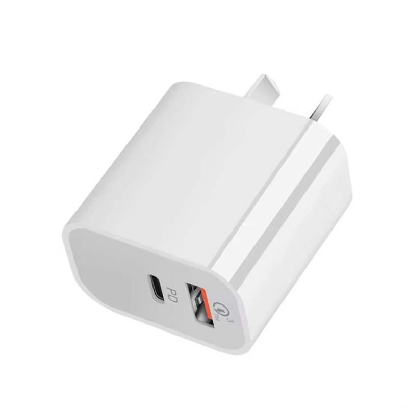 Universal QC 3.0 18 Watt Adopter Charger With SAA AU Plug 20W PD Wall Adapter Charger Type C Fast Charging For Smart Phone