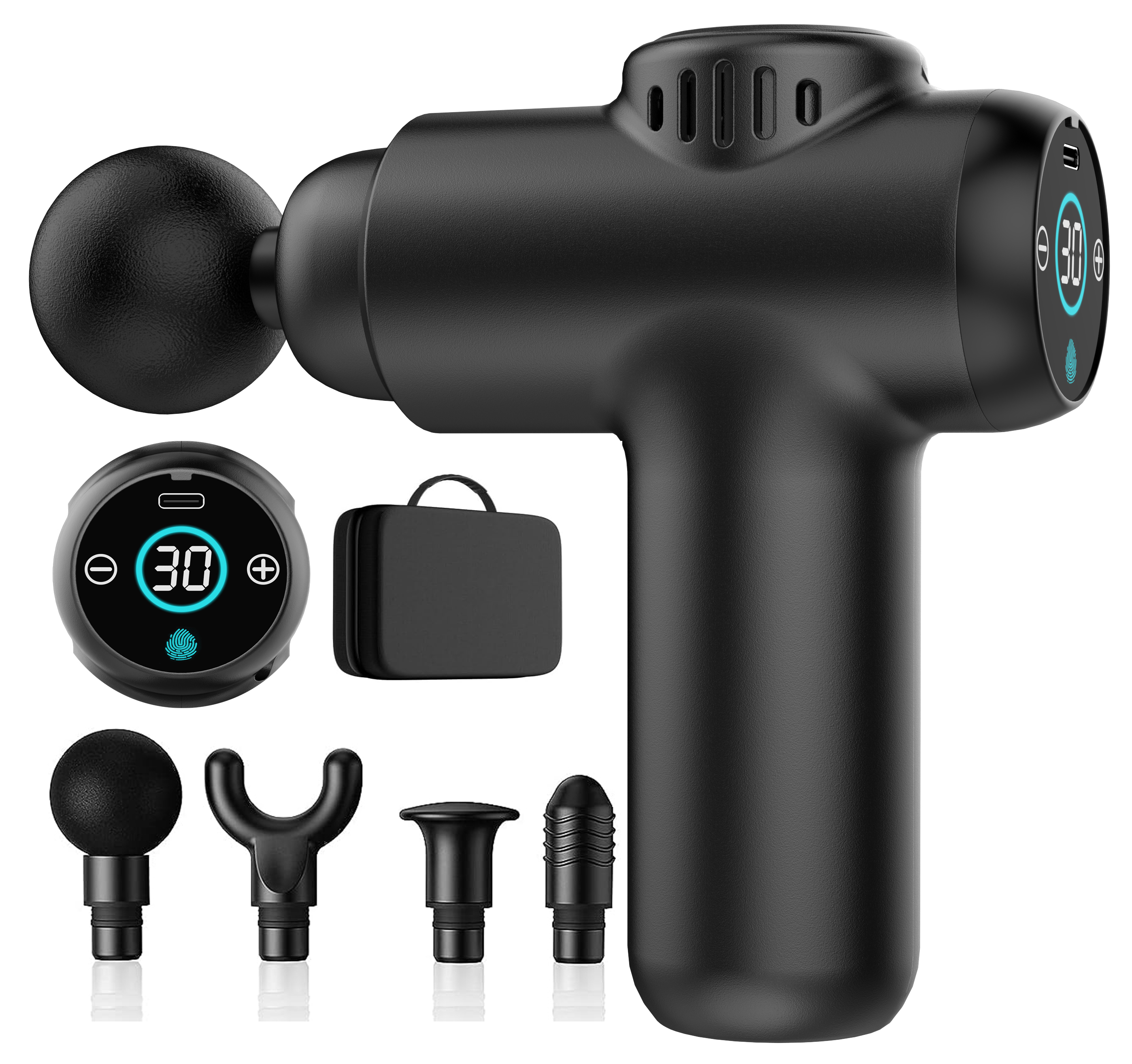 New Best LCD Screen Massage Gun Deep Tissue For Muscle Soreness Relief brushless Relieve Body Fatigue lcd Screen Massage Gun