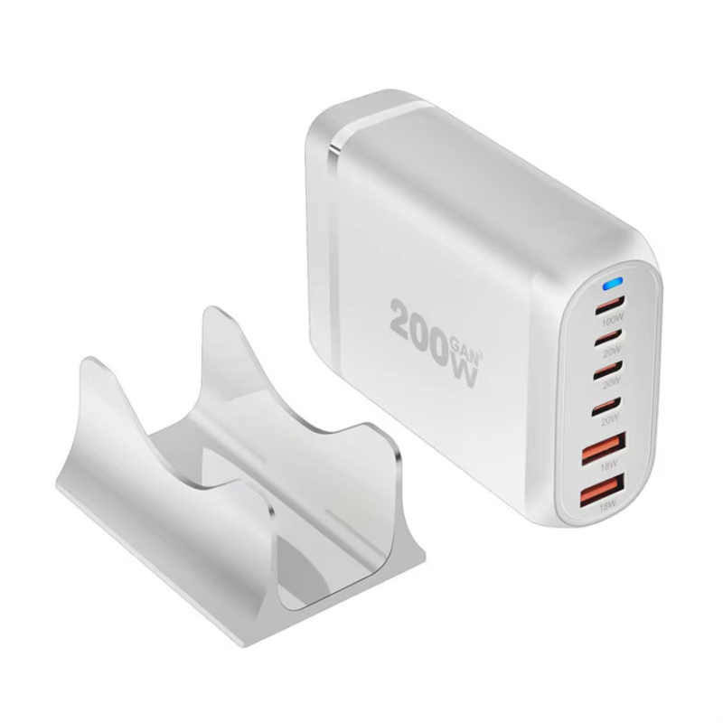 Multi USB C Charger 6 Ports GaN Fast Desktop Charging Station With 100W Laptop Power Adapter For MacBook Pro_Air, iPad, iPhone