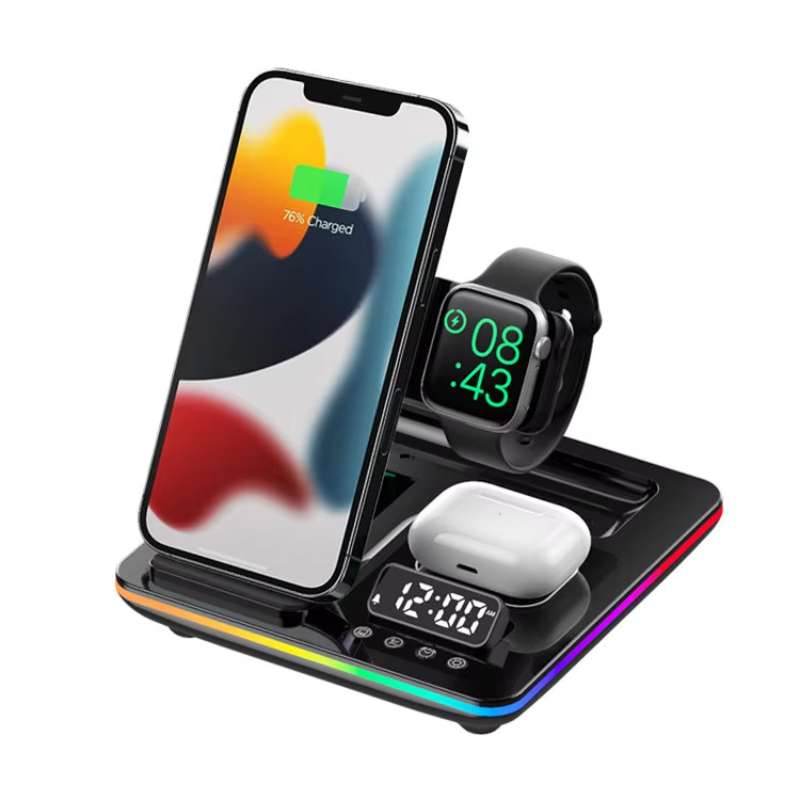 New Trend 3in1 Wireless Charger Stand 15W Fast Charging For iPhone 15_14_13_12 Pro Max iWatch AirPods Charge Dock Station Holder