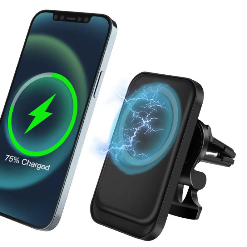 15W Fast Charging Airvent Mount Magnetic Safe Adsorbable Phone Holder Wireless Car Charger For iPhone 15 14 13 12 11 Pro Max