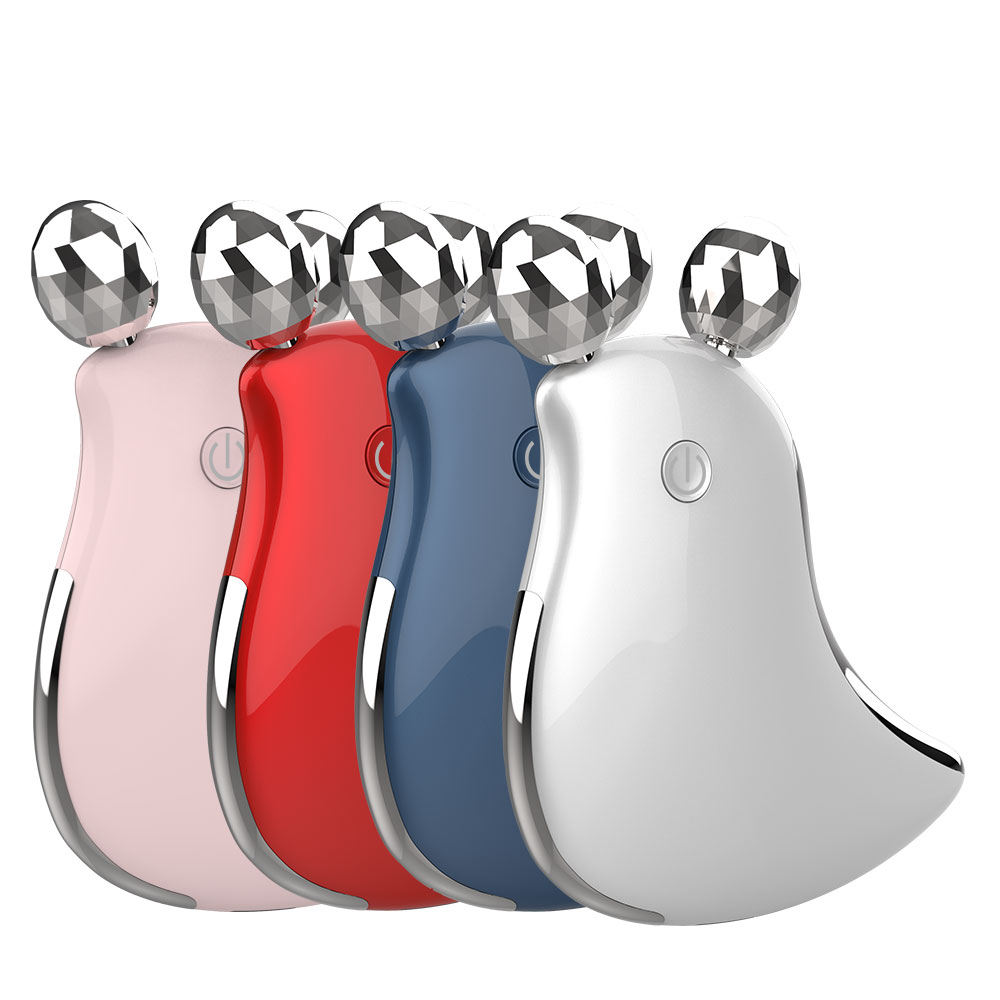 ms Roller Microcurrent Skindion Vibrating Skin Tightening Guasha Roller Facial Massager Slimming Face Lifting Ems Facial Roller