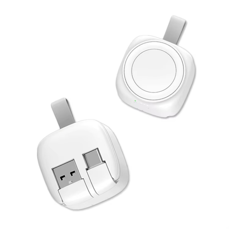 Mini Portable Magnetic Applewatch Wireless Charger For Apple Watch 8 Ultra Wireless Charging With Keychain Power Bank Appebwatch