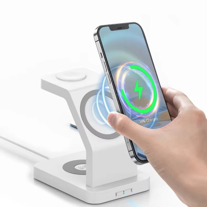 3 in 1 Magnetic Wireless Charger Stand For iPhone 12 13 14 15 Pro Max_Apple Watch 15W Fast Charging Dock Station For Airpods Pro