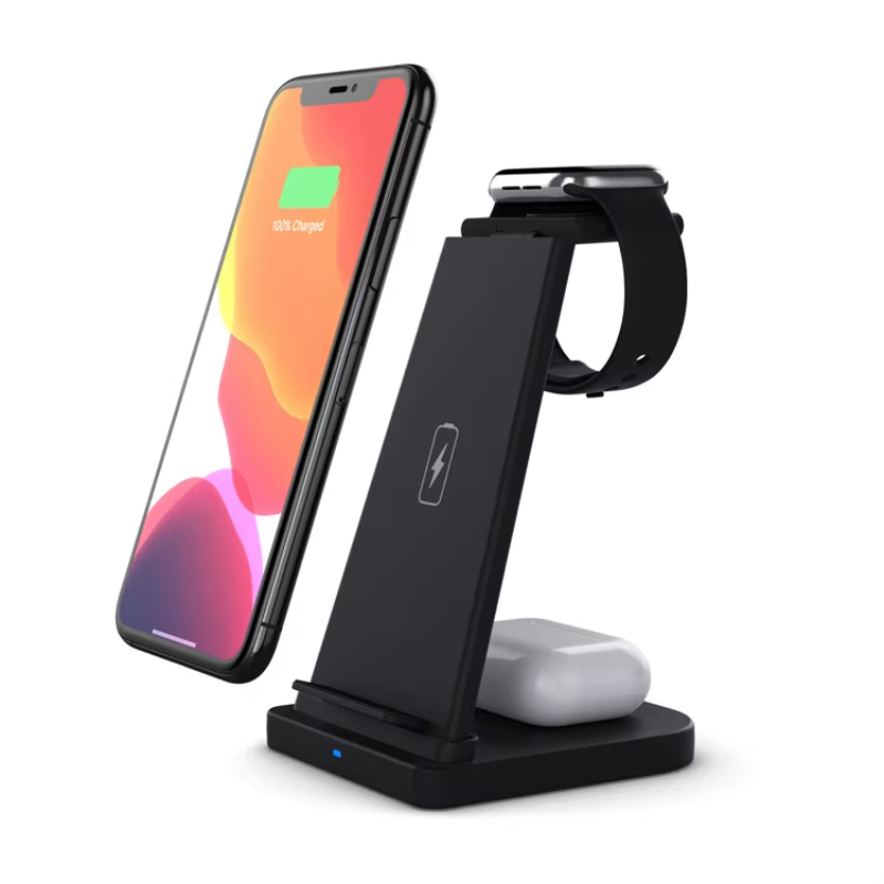 3 In One Charging Station For Watch And Mobile Phone Holder Wireless Charger For Phone AirPod iWatch For iPhone Xiaomi