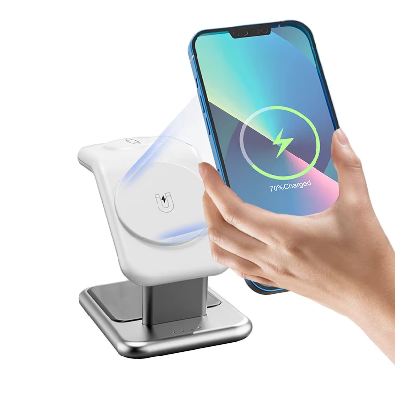New Arrivals 3-in-1 Charger Stand Magnetic Wireless Charging Station For iPhone iWatch Airpods Top Selling Products 2024 Amazon
