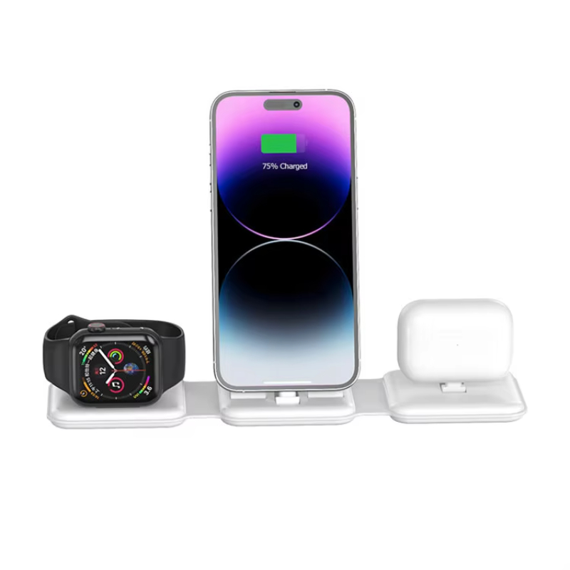 3-in-1 Wireless Charging Station Magnetic Foldable Wireless Charger Pad For iPhone 15 14 13 12 Pro Max_AirPods Pro_iWatch Series