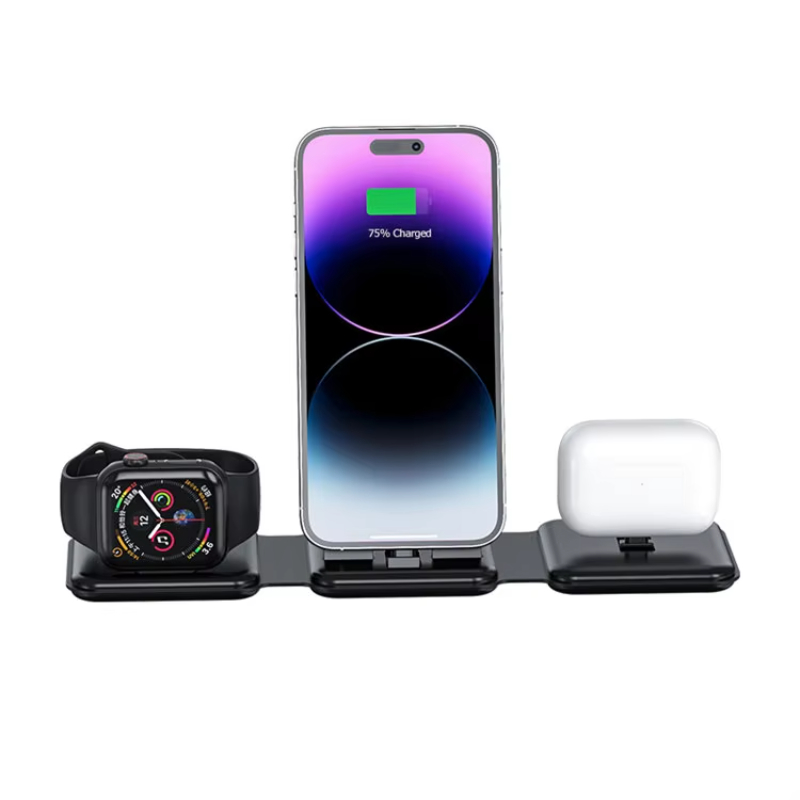 Cheap Products Mobile Phone Stand Magnetic 3-1 Foldable Wireless Charger 10W Fast Charging For iPhone Apple Watch AirPods Pro