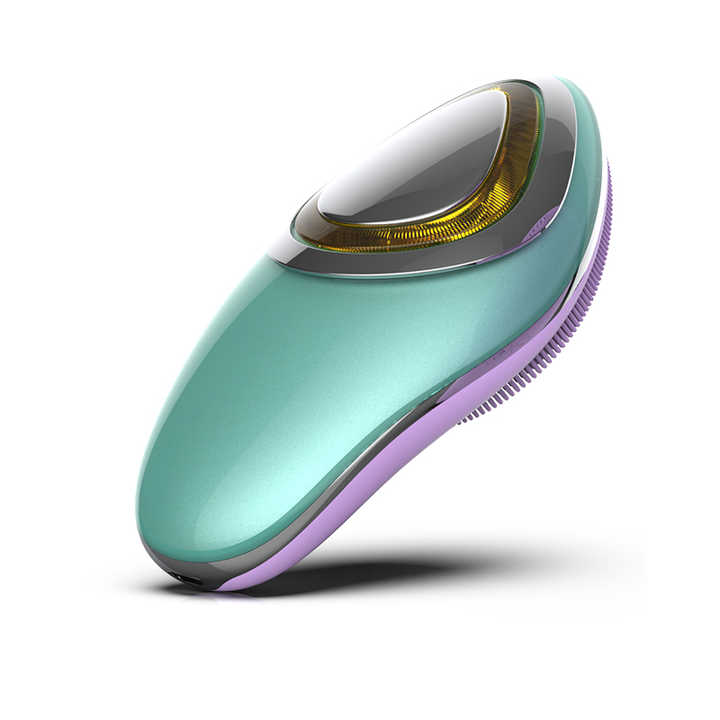 Mother's day gift Advanced EMS Facial Cleansing Brush with Red Yellow LED Light Therapy