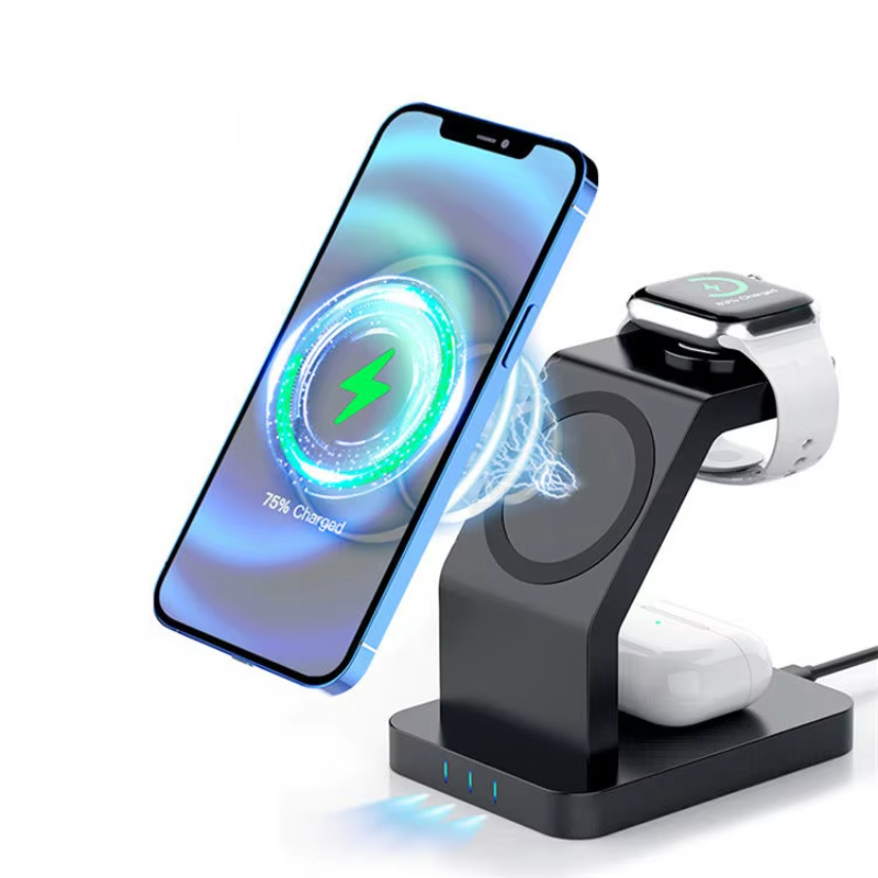 3in1 Magnetic Wireless Charger Stand Dock On Amazon Hot Selling Popular Product For iPhone 15_14_13_12_11 Charging Station