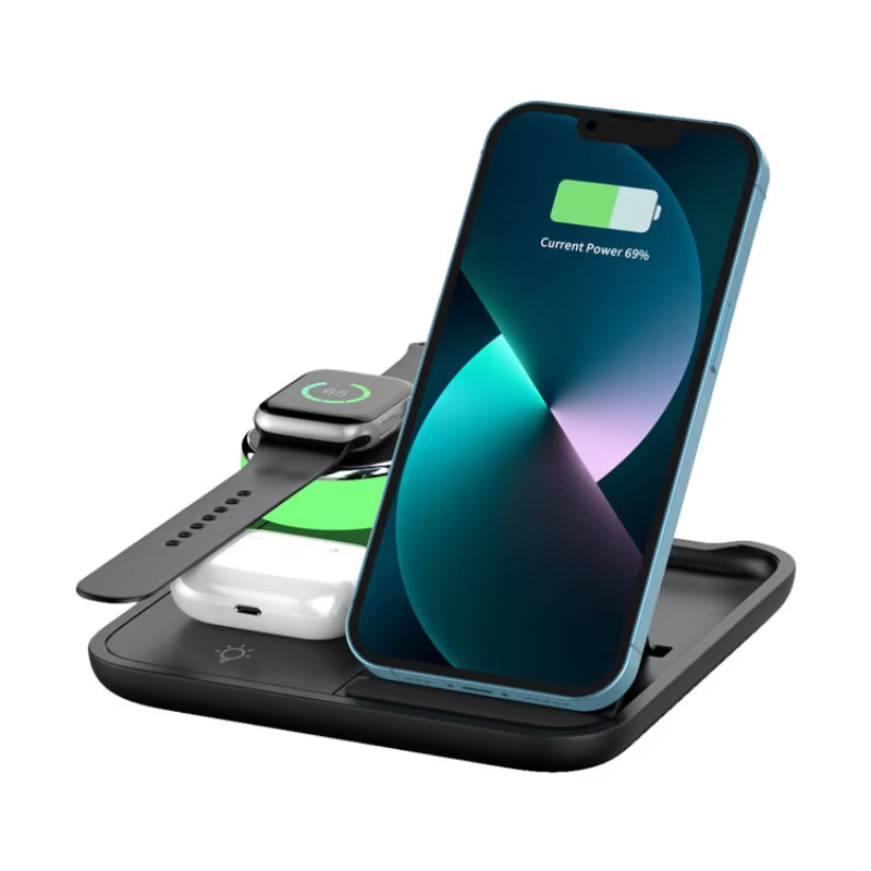 Multifunctional Wireless Charger Stand Pad For iPhone 15 14 13 12 11 Pro Max Samsung S21 S9 Induction Fast Charging Dock Station