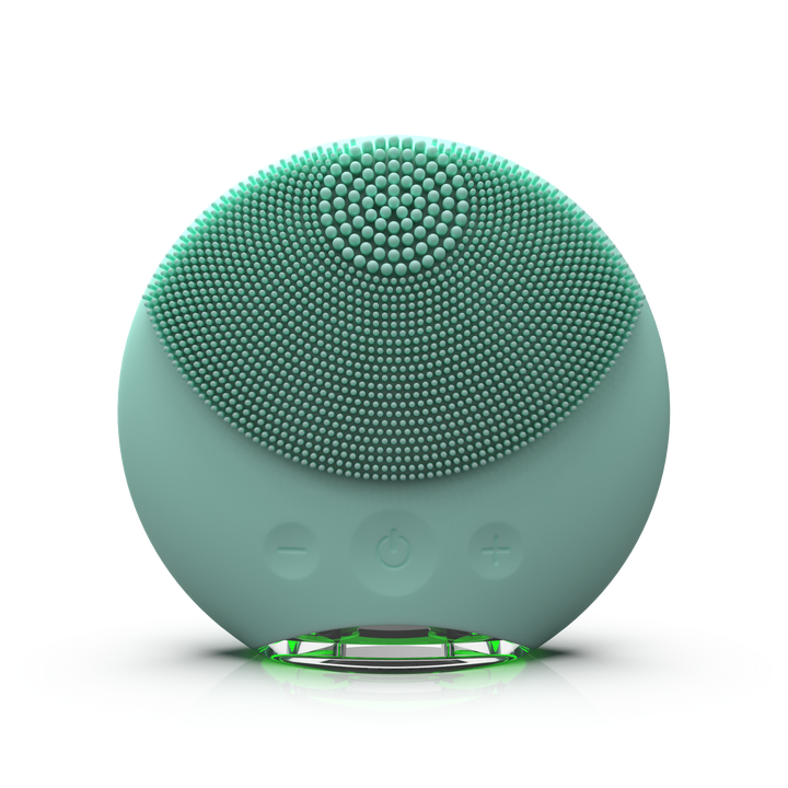 Customized Waterproof Vibrating Facial Cleansing Brush Mini Face Massager Cleanser Silicone Electric Ultrasonic Facial Brush