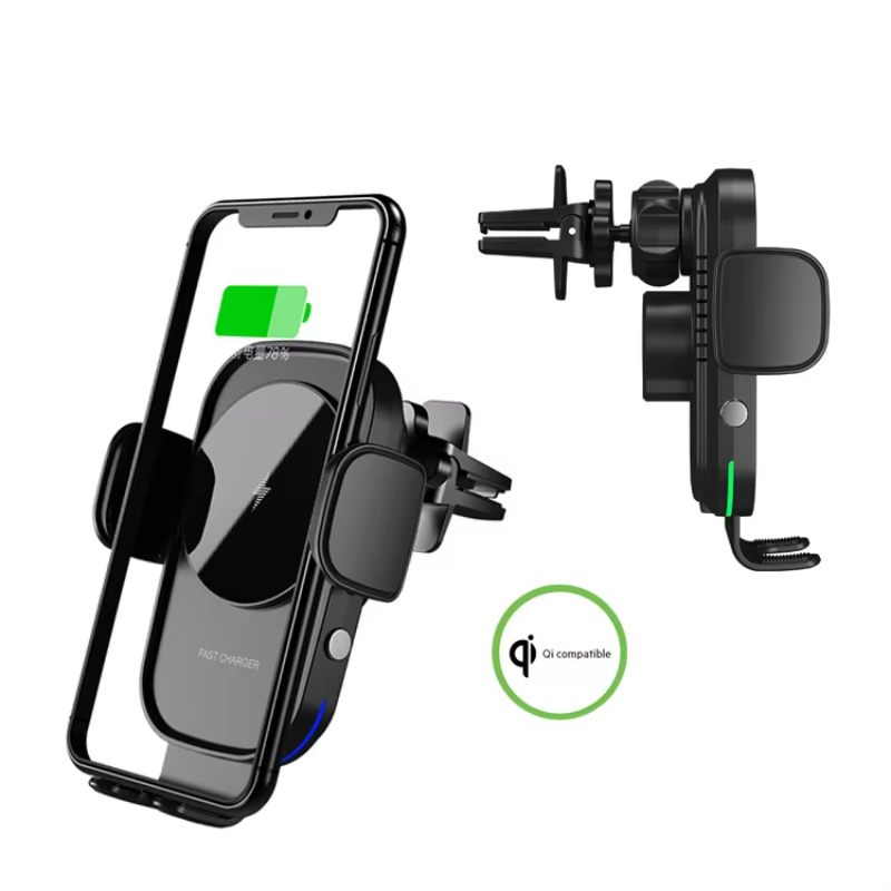 Custom Universal Wireless Charging Car Phone Holder For Car With Wireless Charger 15W Fast Charge For iPhone Xiaomi Samsung