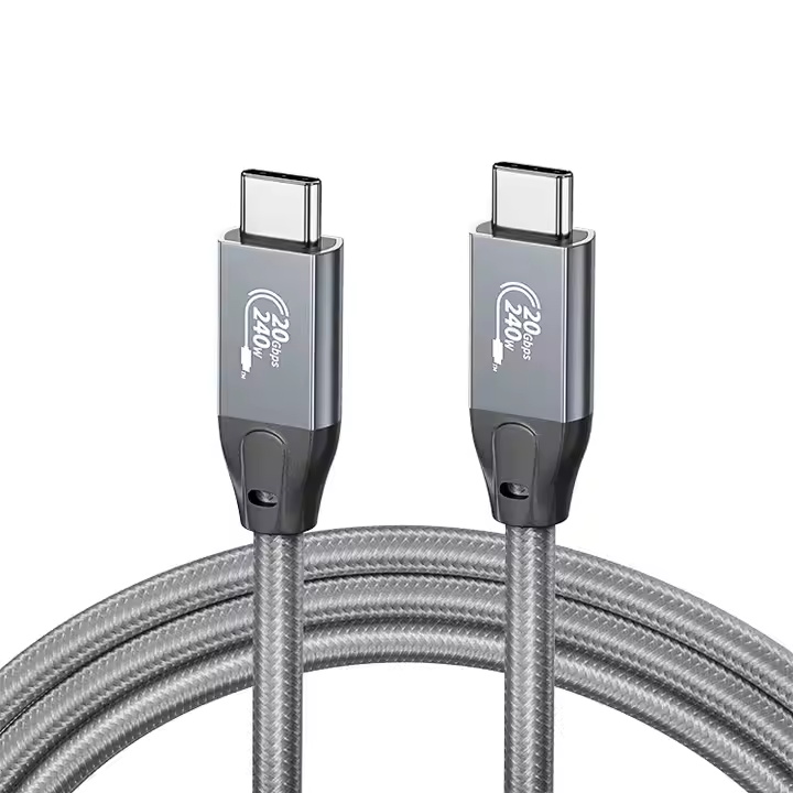 ULT-unite OEM ODM Cable PD 240W Fast Charging USB 3.2 4K@120Hz 20Gbps Usb C Typpe C Mable to Male Braided Data Cable