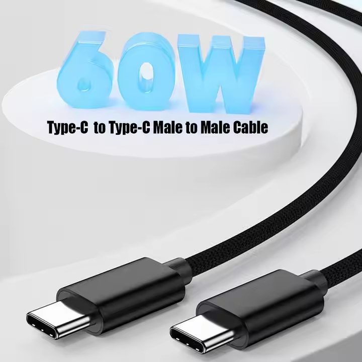 ULT-unite 1m 2m 3m USB2.0 480Mbps 20V 3A 60W Braided Type C to Type C Charging Data Cables for iPhone 15 USB C Cable