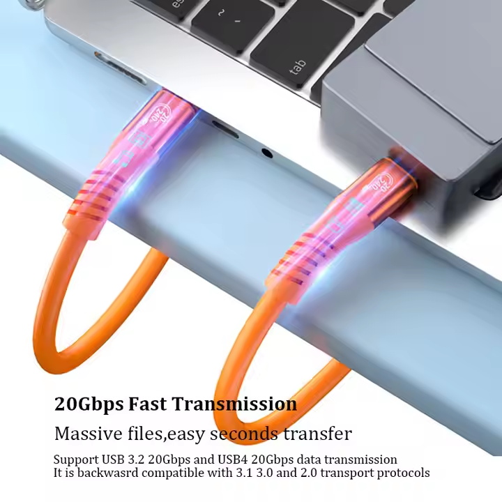 ULT-unite Customized 1m 1.5m 2m Type C Data Cables 20Gbps 240W Full Function Fast Charging Silicone Data USB C Cable